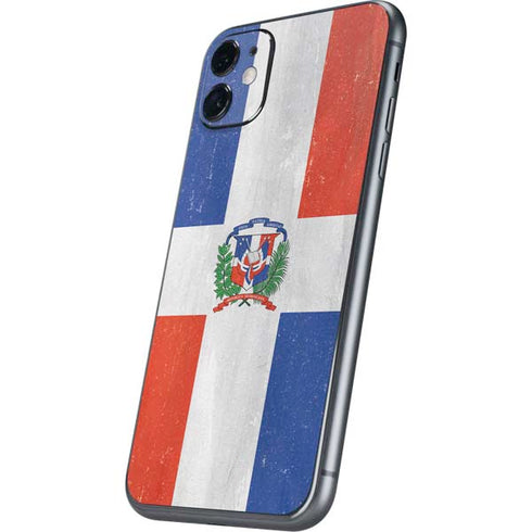 Dominican Republic Flag Distressed iPhone 11 Skin